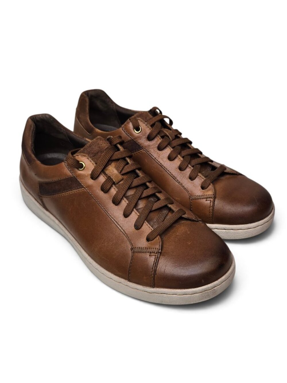 Dansko Trevor Leather Sneaker Mens Brown Suede Accent Lace Up Preppy Office 10